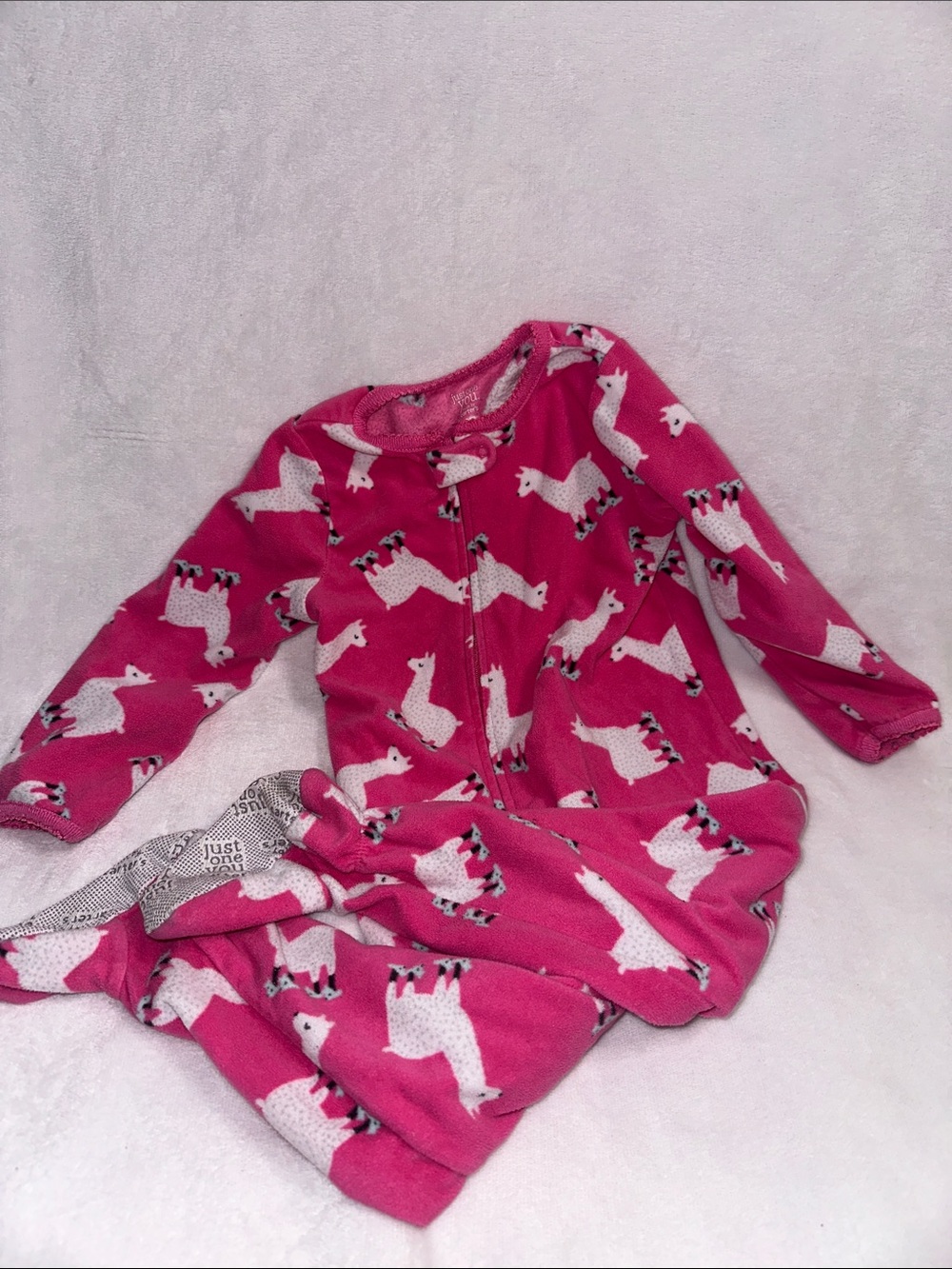 Carter's Bright Pink Llama Zip Sleep Sack